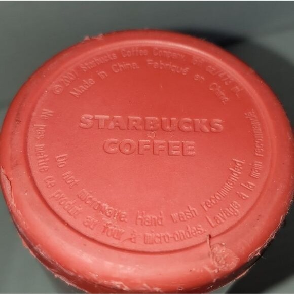 Starbucks 2008 Red Floral Poppy Travel Hot Coffee Tumbler Cup Mug 16 Oz Grande - Picture 9 of 16